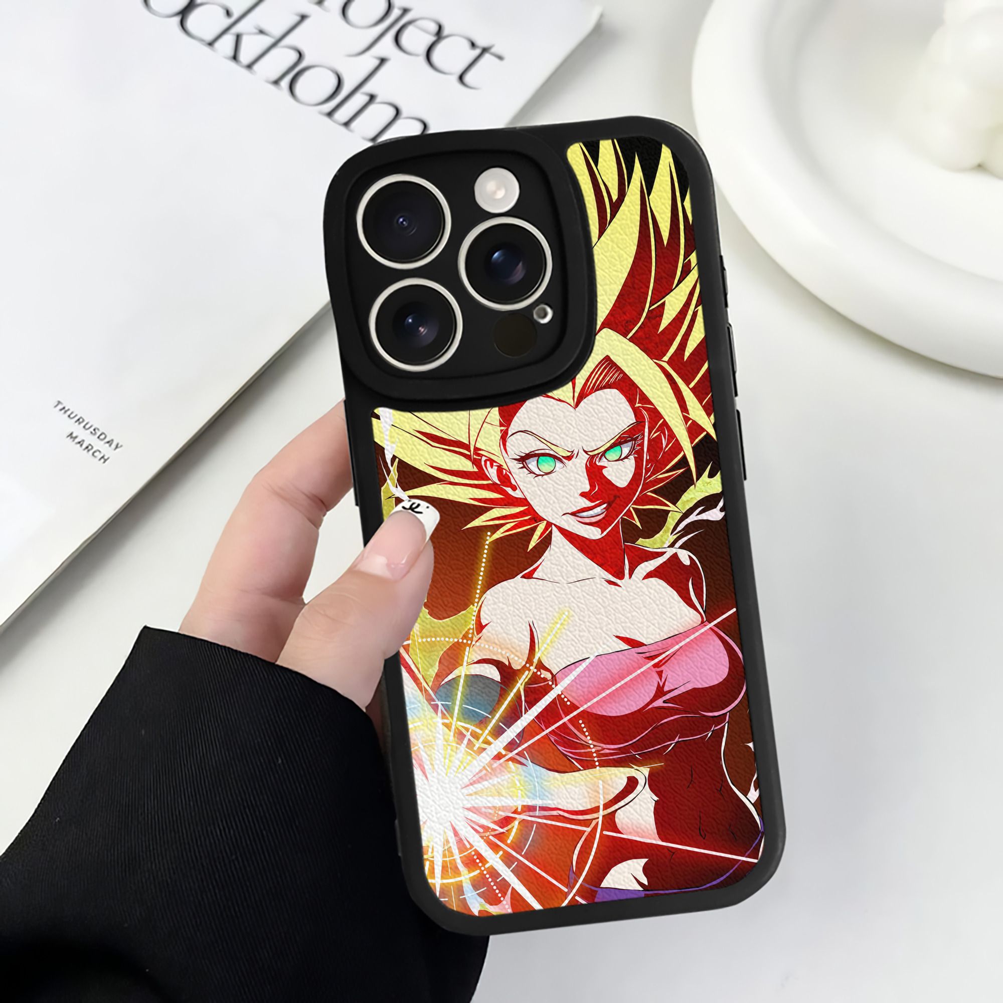 （画像用） ドラゴンボール DRAGON BALL 【iPhone 16シリーズ対応】シリコンスマホケース（レザー調） 材質：シリコン